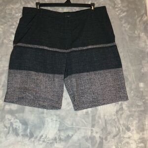 Burnside Men's Flat Front Shorts in Shades of Grey Size 40